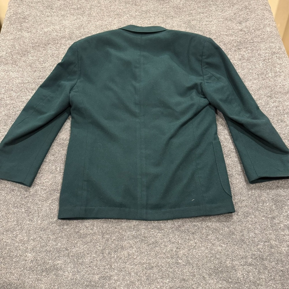 Tommy Hilfiger Green Wool Blend Blazer Jacket Removable Vest Plaid Lined Mens M - Picture 12 of 15